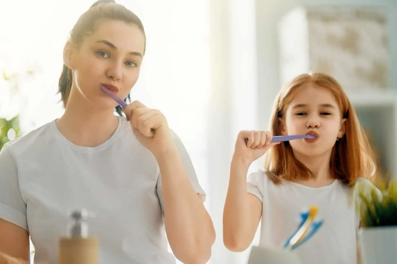 brushing teeth